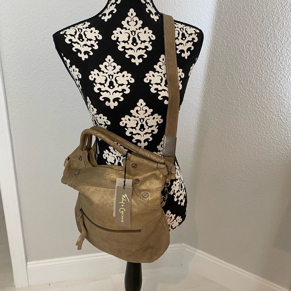 NWT Foley and Corinna metallic purse